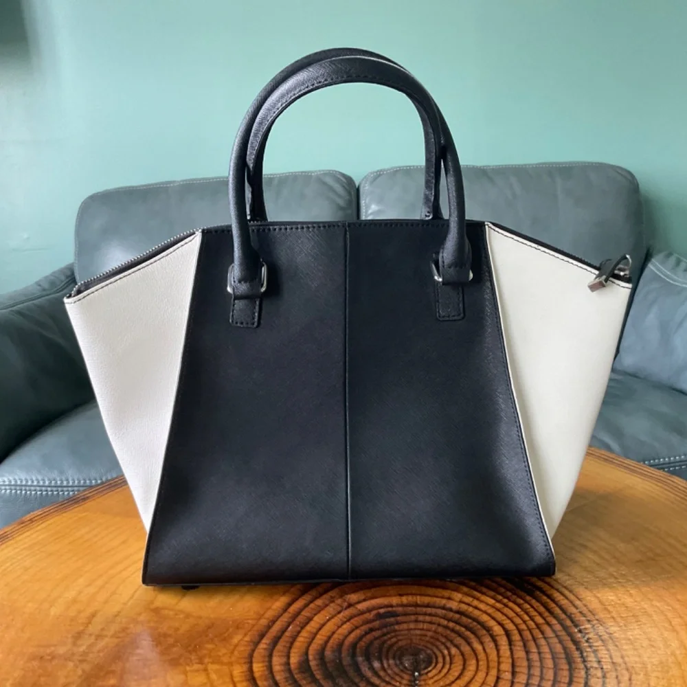 Beautiful Black and White Calvin Klein Shell Handbag